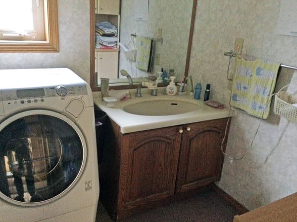 鹿児島県鹿児島市_洗面台交換_施工前