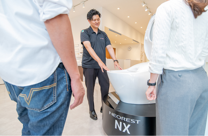 トイレ説明の様子