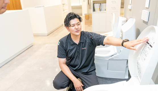 暖房機能説明の様子