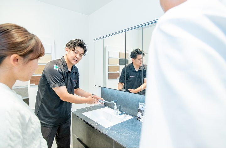 洗面説明の様子